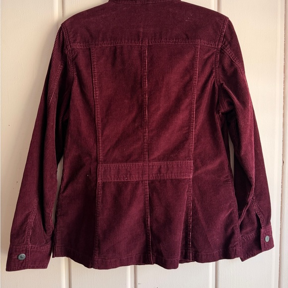 Eddie Bauer Women's Corduroy Jacket in Burgundy sz large 100% Cotton - Picture 3 of 4